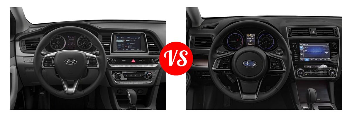 2019 Hyundai Sonata Sedan Limited vs. 2019 Subaru Legacy Sedan Limited - Dashboard Comparison
