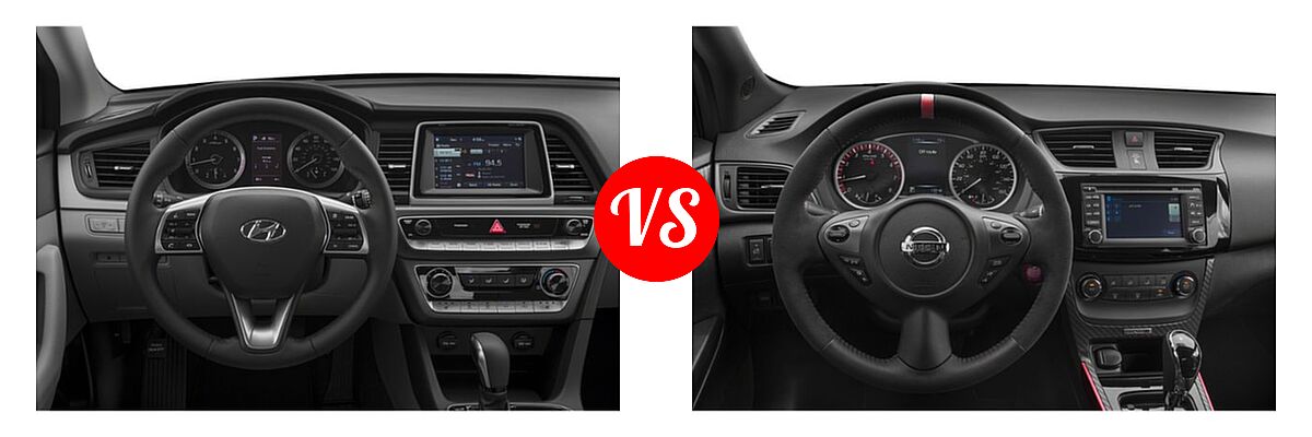 2019 Hyundai Sonata Sedan Limited vs. 2019 Nissan Sentra NISMO Sedan NISMO - Dashboard Comparison