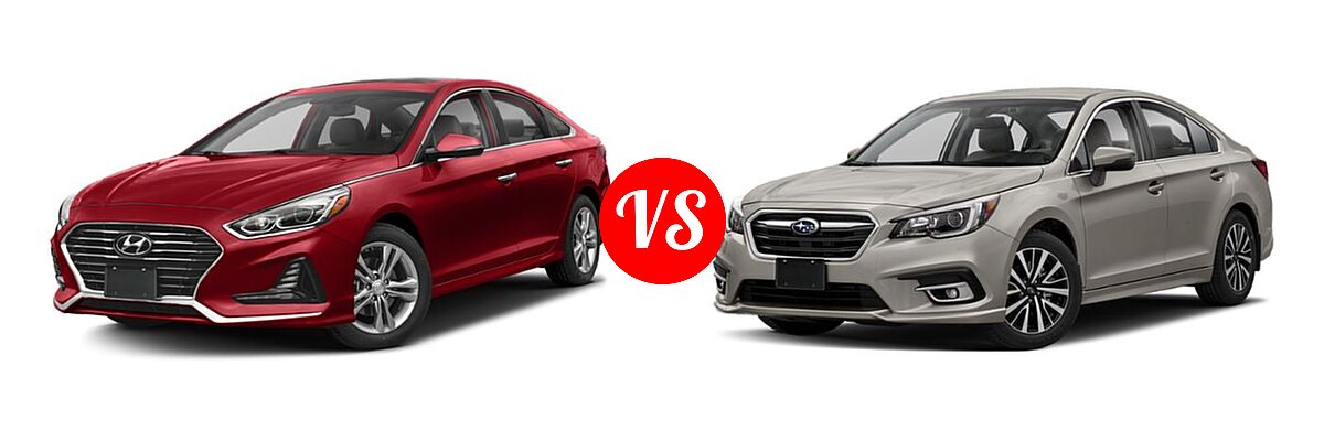 2019 Hyundai Sonata Sedan Eco / SE / SEL vs. 2019 Subaru Legacy Sedan 2.5i - Front Left Comparison
