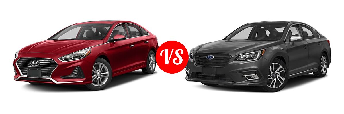2019 Hyundai Sonata Sedan Eco / SE / SEL vs. 2019 Subaru Legacy Sedan Sport - Front Left Comparison
