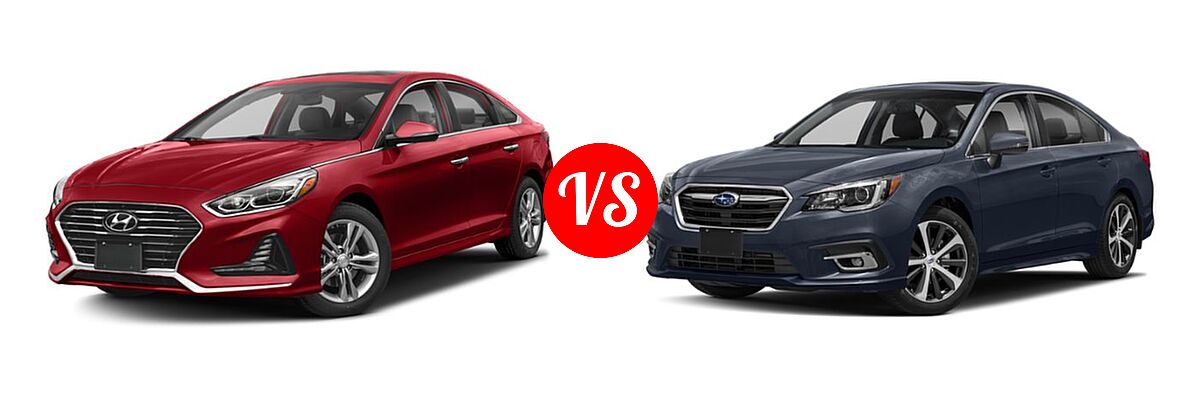 2019 Hyundai Sonata Sedan Eco / SE / SEL vs. 2019 Subaru Legacy Sedan Limited - Front Left Comparison