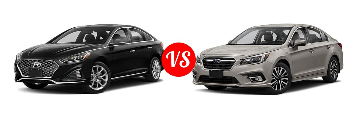 2019 Hyundai Sonata Sedan Sport vs. 2019 Subaru Legacy Sedan 2.5i - Front Left Comparison