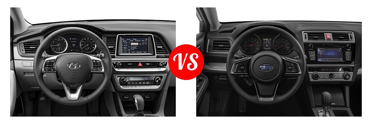 2019 Hyundai Sonata Sedan Eco / SE / SEL vs. 2019 Subaru Legacy Sedan Limited - Dashboard Comparison