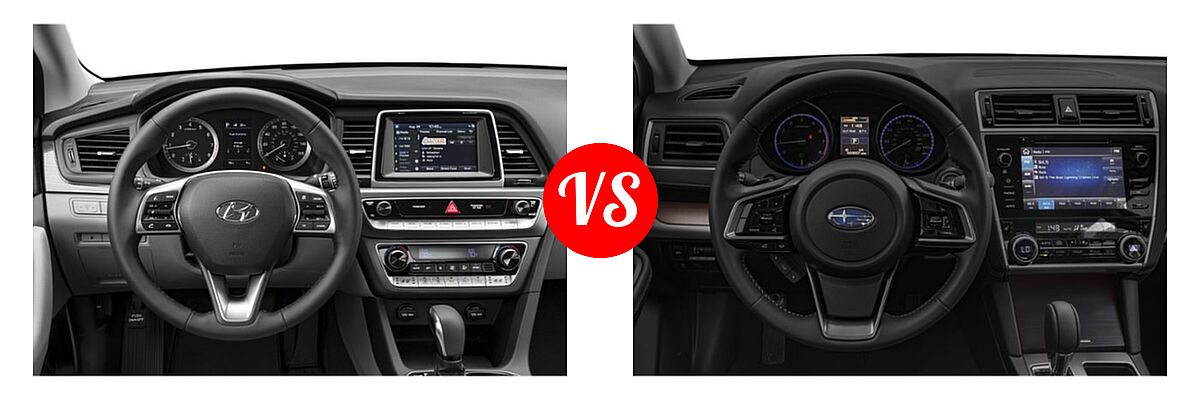 2019 Hyundai Sonata Sedan Eco / SE / SEL vs. 2019 Subaru Legacy Sedan Limited - Dashboard Comparison