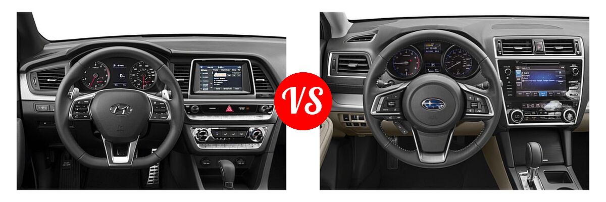 2019 Hyundai Sonata Sedan Sport vs. 2019 Subaru Legacy Sedan 2.5i - Dashboard Comparison