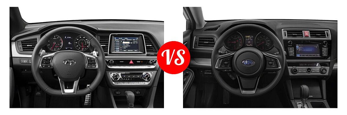 2019 Hyundai Sonata Sedan Sport vs. 2019 Subaru Legacy Sedan Limited - Dashboard Comparison