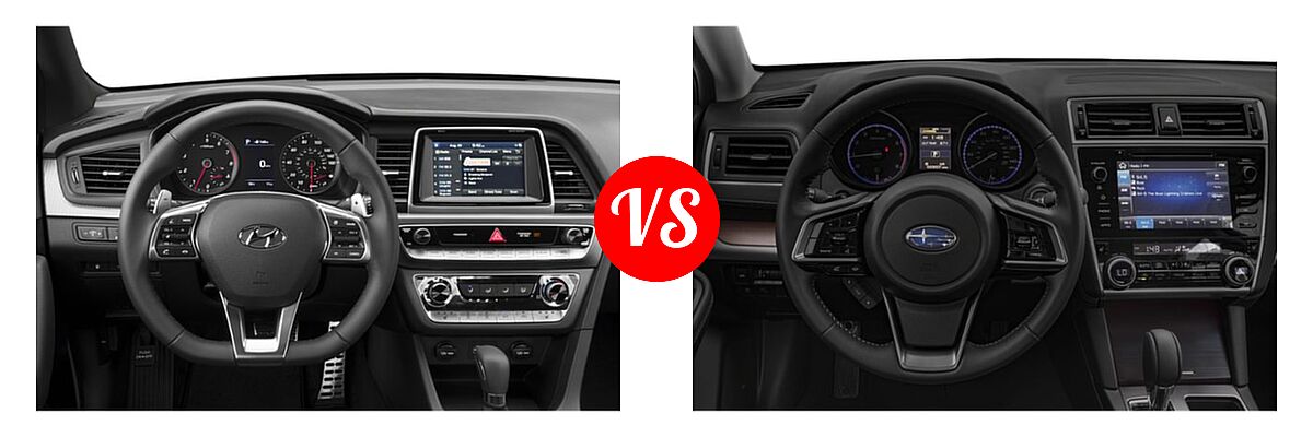 2019 Hyundai Sonata Sedan Sport vs. 2019 Subaru Legacy Sedan Limited - Dashboard Comparison