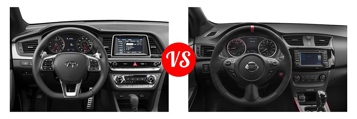 2019 Hyundai Sonata Sedan Sport vs. 2019 Nissan Sentra NISMO Sedan NISMO - Dashboard Comparison