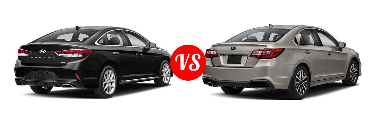 2019 Hyundai Sonata Sedan Sport vs. 2019 Subaru Legacy Sedan Premium - Rear Right Comparison
