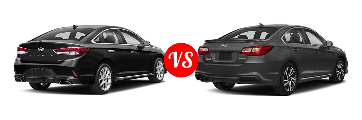 2019 Hyundai Sonata Sedan Sport vs. 2019 Subaru Legacy Sedan Sport - Rear Right Comparison