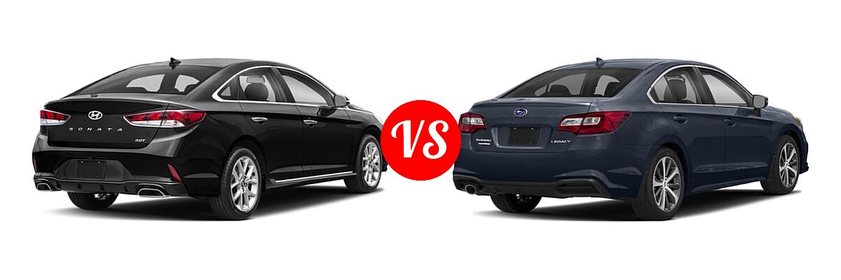 2019 Hyundai Sonata Sedan Sport vs. 2019 Subaru Legacy Sedan Limited - Rear Right Comparison