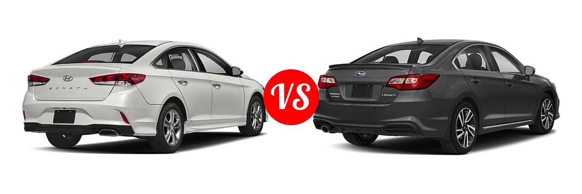 2019 Hyundai Sonata Sedan Limited vs. 2019 Subaru Legacy Sedan Sport - Rear Right Comparison
