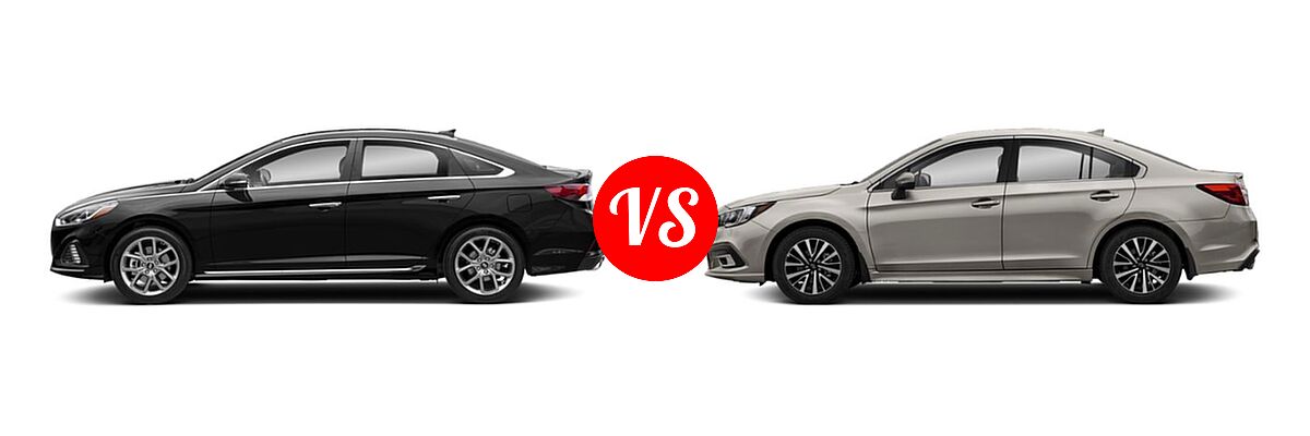 2019 Hyundai Sonata Sedan Sport vs. 2019 Subaru Legacy Sedan 2.5i - Side Comparison