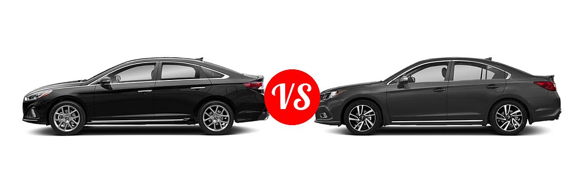 2019 Hyundai Sonata Sedan Sport vs. 2019 Subaru Legacy Sedan Sport - Side Comparison