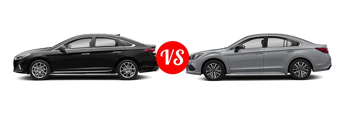 2019 Hyundai Sonata Sedan Sport vs. 2019 Subaru Legacy Sedan Limited - Side Comparison