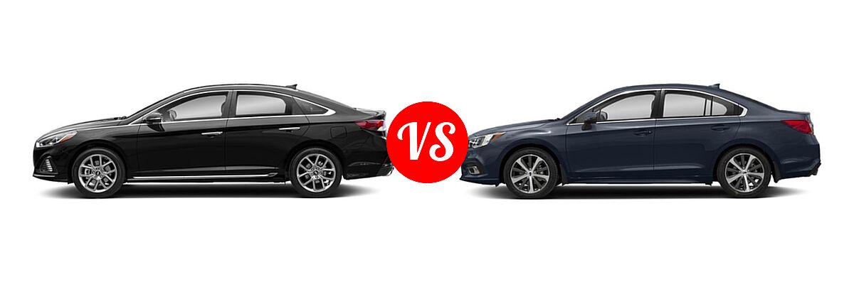 2019 Hyundai Sonata Sedan Sport vs. 2019 Subaru Legacy Sedan Limited - Side Comparison