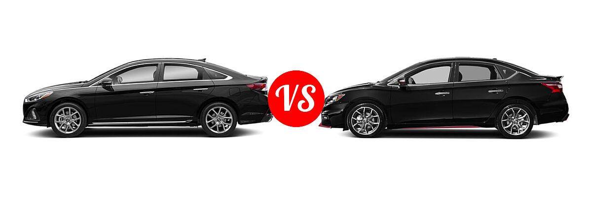 2019 Hyundai Sonata Sedan Sport vs. 2019 Nissan Sentra NISMO Sedan NISMO - Side Comparison