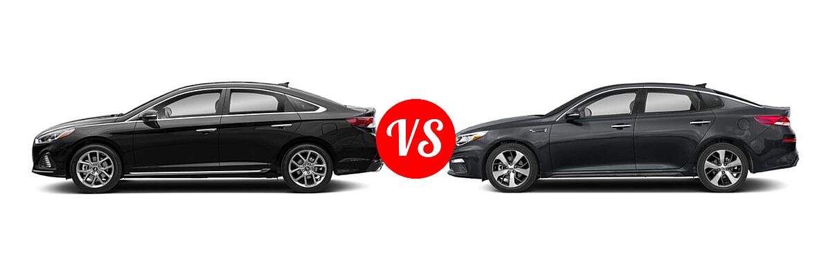 2019 Hyundai Sonata Sedan Sport vs. 2019 Kia Optima Sedan LX - Side Comparison