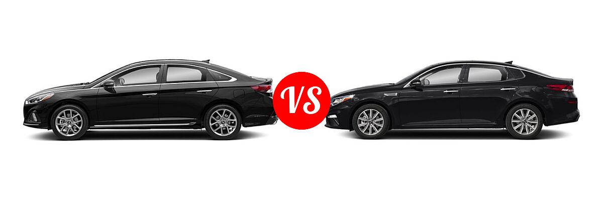 2019 Hyundai Sonata Sedan Sport vs. 2019 Kia Optima Sedan EX - Side Comparison