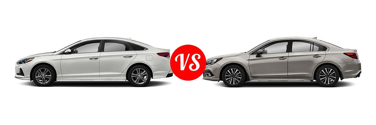 2019 Hyundai Sonata Sedan Limited vs. 2019 Subaru Legacy Sedan 2.5i - Side Comparison