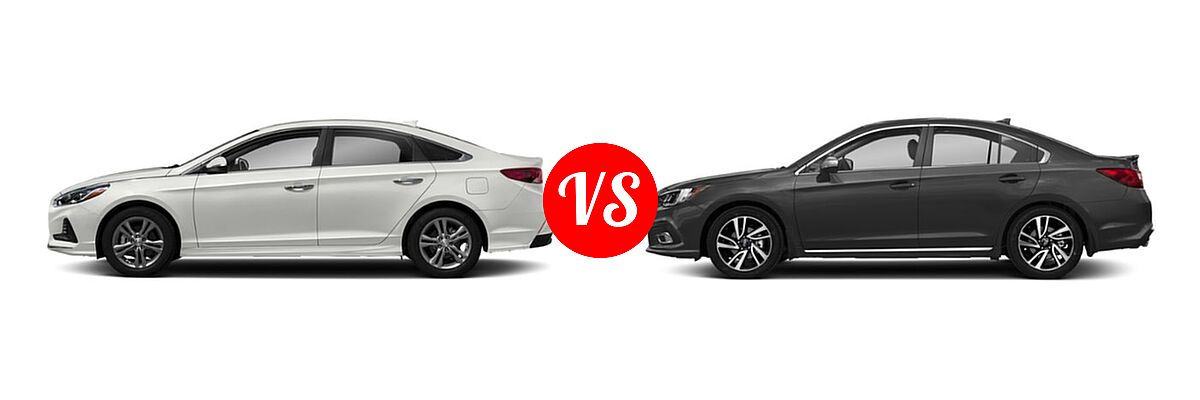 2019 Hyundai Sonata Sedan Limited vs. 2019 Subaru Legacy Sedan Sport - Side Comparison