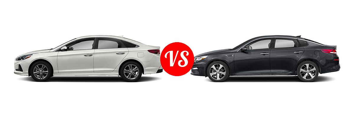 2019 Hyundai Sonata Sedan Limited vs. 2019 Kia Optima Sedan LX - Side Comparison