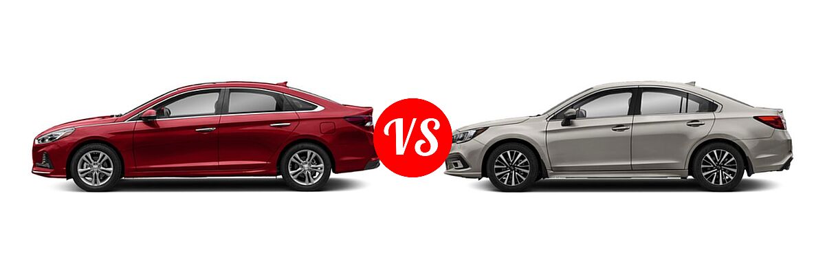 2019 Hyundai Sonata Sedan Eco / SE / SEL vs. 2019 Subaru Legacy Sedan 2.5i - Side Comparison