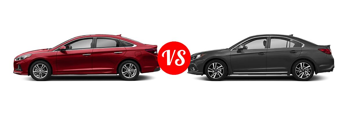 2019 Hyundai Sonata Sedan Eco / SE / SEL vs. 2019 Subaru Legacy Sedan Sport - Side Comparison