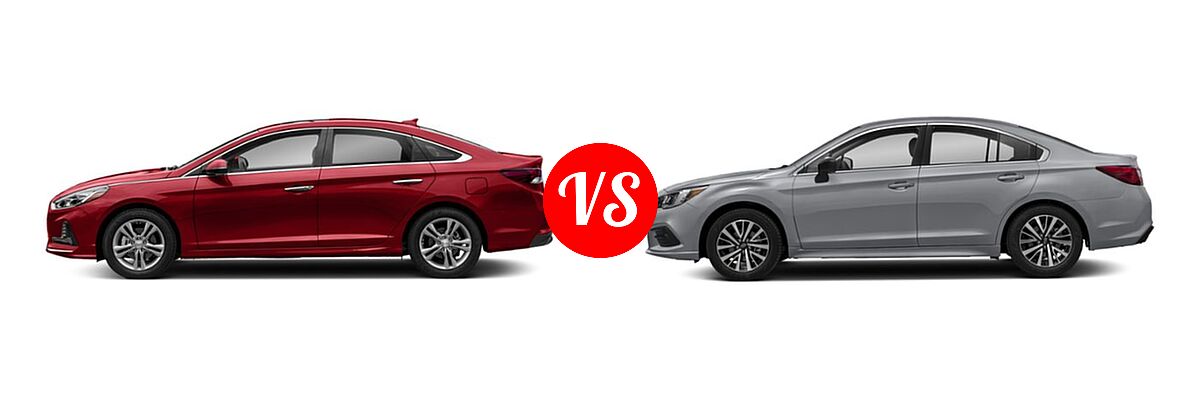 2019 Hyundai Sonata Sedan Eco / SE / SEL vs. 2019 Subaru Legacy Sedan Limited - Side Comparison