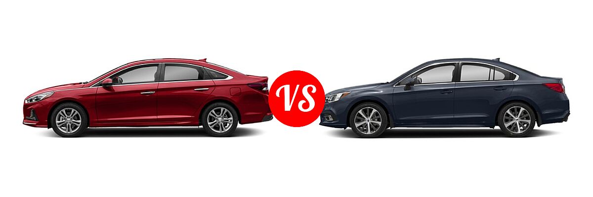 2019 Hyundai Sonata Sedan Eco / SE / SEL vs. 2019 Subaru Legacy Sedan Limited - Side Comparison