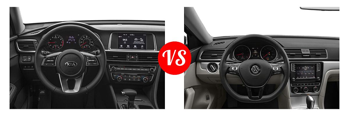 2019 Kia Optima Sedan LX / S vs. 2019 Volkswagen Passat Sedan 2.0T SE R-Line / 2.0T Wolfsburg Edition - Dashboard Comparison