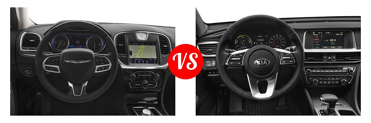 2019 Chrysler 300 Sedan Touring L vs. 2019 Kia Optima Plug-In Hybrid Sedan PHEV EX - Dashboard Comparison