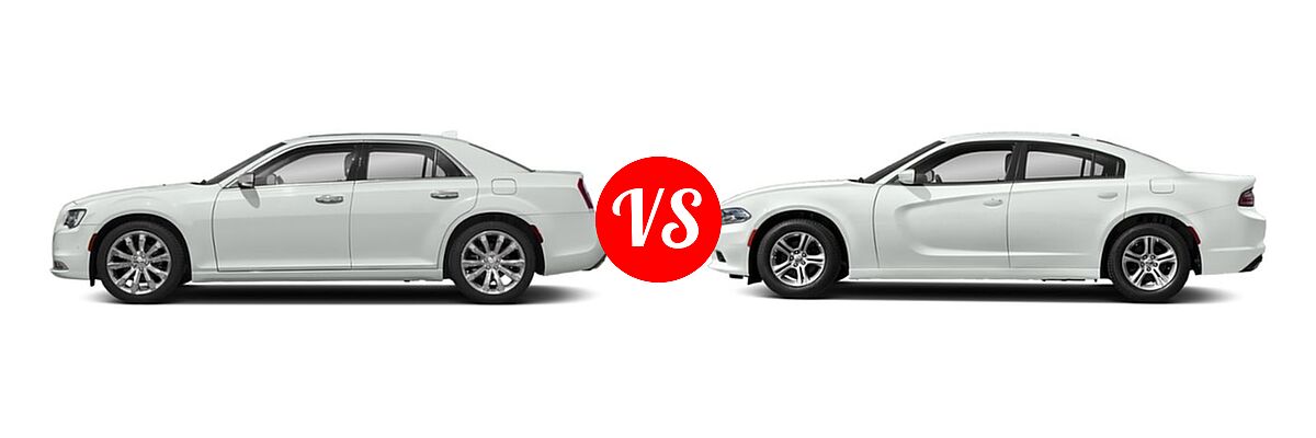 2019 Chrysler 300 Sedan Touring L vs. 2019 Dodge Charger Sedan GT / R/T / Scat Pack / SXT - Side Comparison