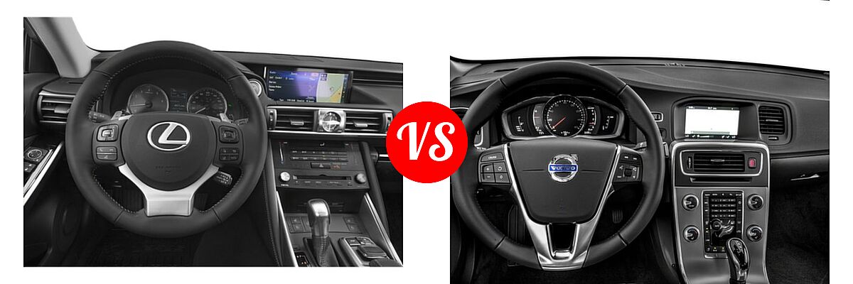 2019 Lexus IS 300 Sedan IS 300 / IS 300 F Sport vs. 2018 Volvo S60 Sedan Dynamic - Dashboard Comparison