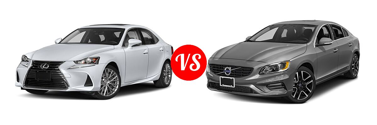 2019 Lexus IS 300 Sedan IS 300 / IS 300 F Sport vs. 2018 Volvo S60 Sedan Dynamic - Front Left Comparison