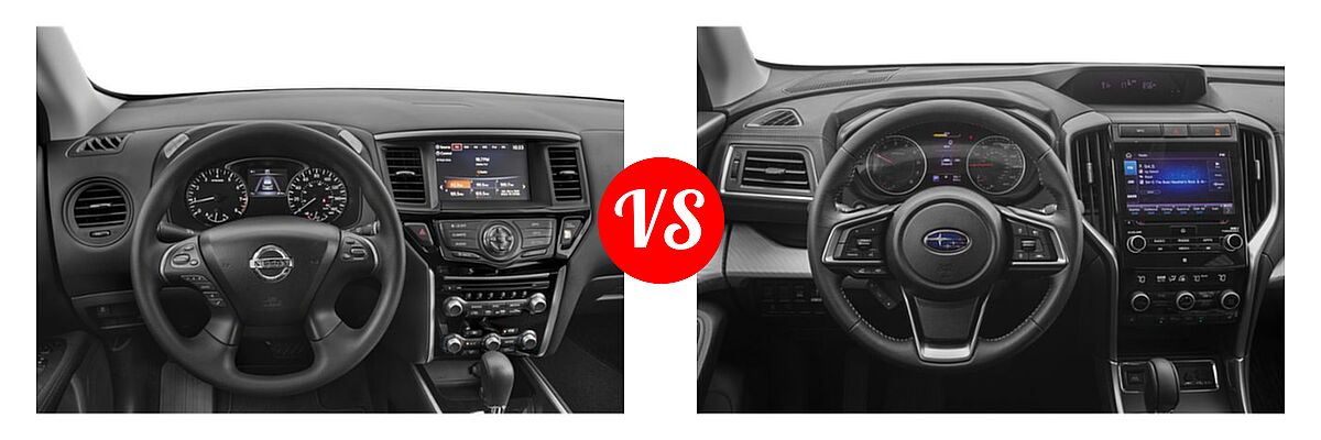 2019 Nissan Pathfinder SUV S vs. 2019 Subaru Ascent SUV 2.4T 8-Passenger / Limited / Premium / Touring - Dashboard Comparison