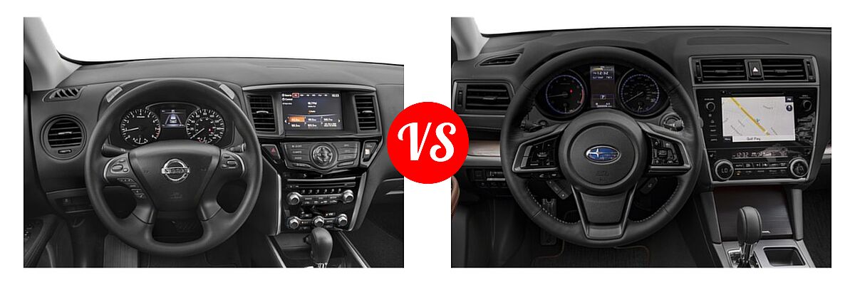 2019 Nissan Pathfinder SUV S vs. 2019 Subaru Outback SUV Touring - Dashboard Comparison