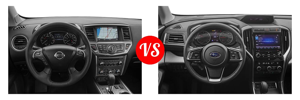 2019 Nissan Pathfinder SUV SL / SV vs. 2019 Subaru Ascent SUV 2.4T 8-Passenger / Limited / Premium / Touring - Dashboard Comparison