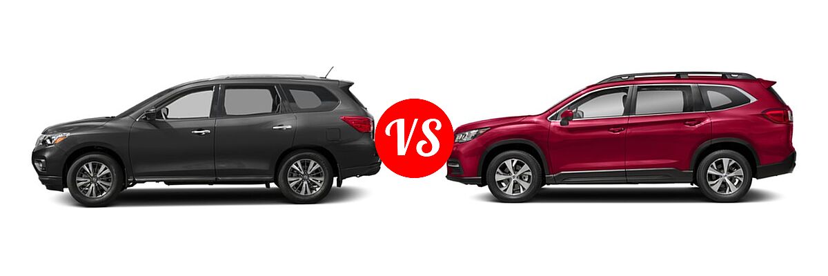 2019 Nissan Pathfinder SUV SL / SV vs. 2019 Subaru Ascent SUV 2.4T 8-Passenger / Limited / Premium / Touring - Side Comparison
