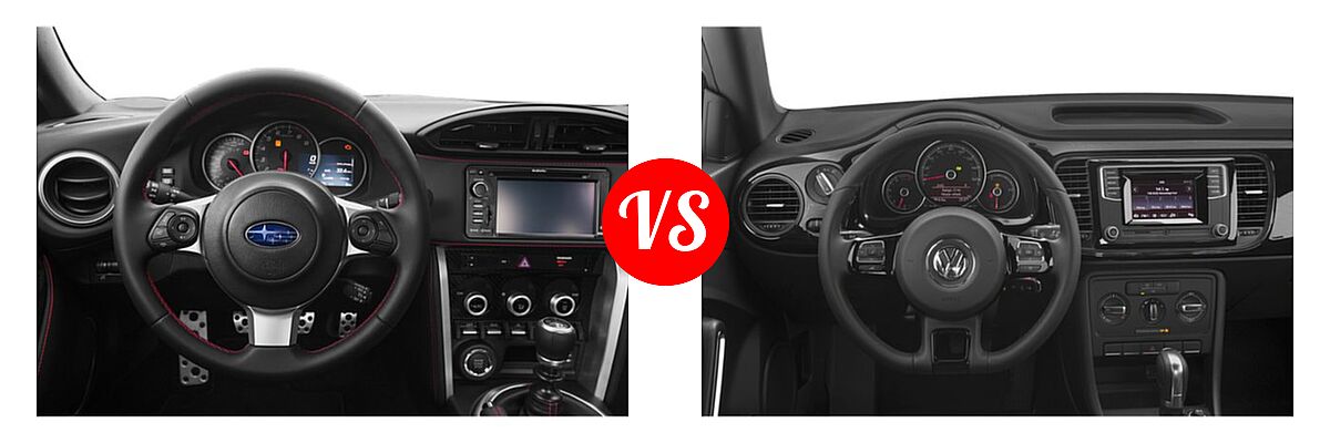 2019 Subaru BRZ Coupe Limited / Premium / Series.Gray vs. 2019 Volkswagen Beetle Coupe Final Edition SE / S / SE - Dashboard Comparison