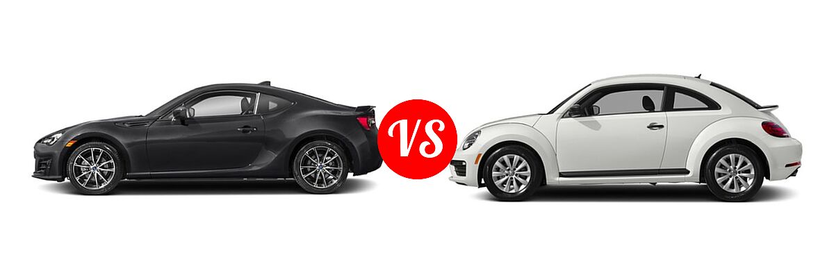 2019 Subaru BRZ Coupe Limited / Premium / Series.Gray vs. 2019 Volkswagen Beetle Coupe Final Edition SEL - Side Comparison
