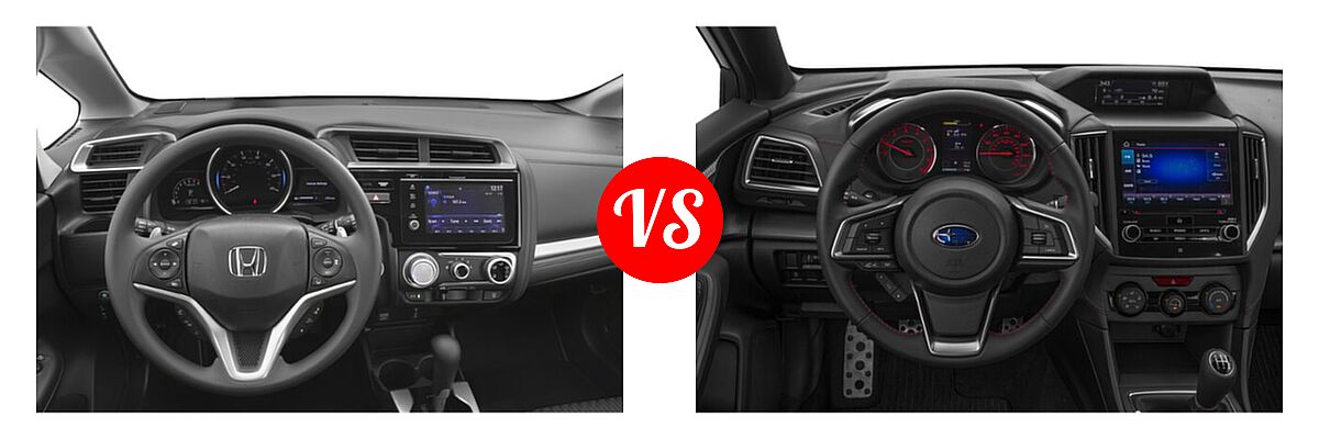 2019 Honda Fit Hatchback EX vs. 2019 Subaru Impreza Hatchback Sport - Dashboard Comparison