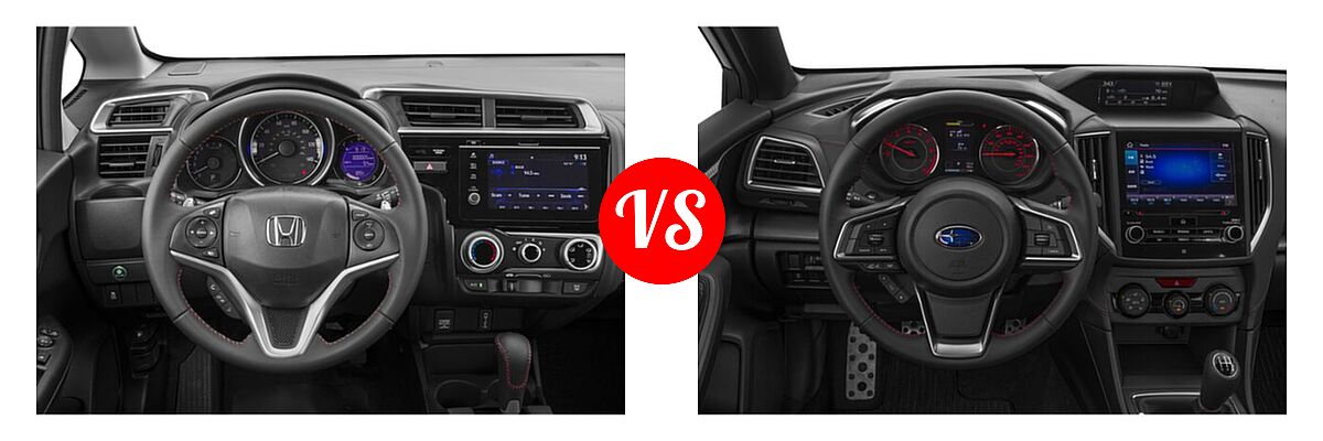 2019 Honda Fit Hatchback Sport vs. 2019 Subaru Impreza Hatchback Sport - Dashboard Comparison