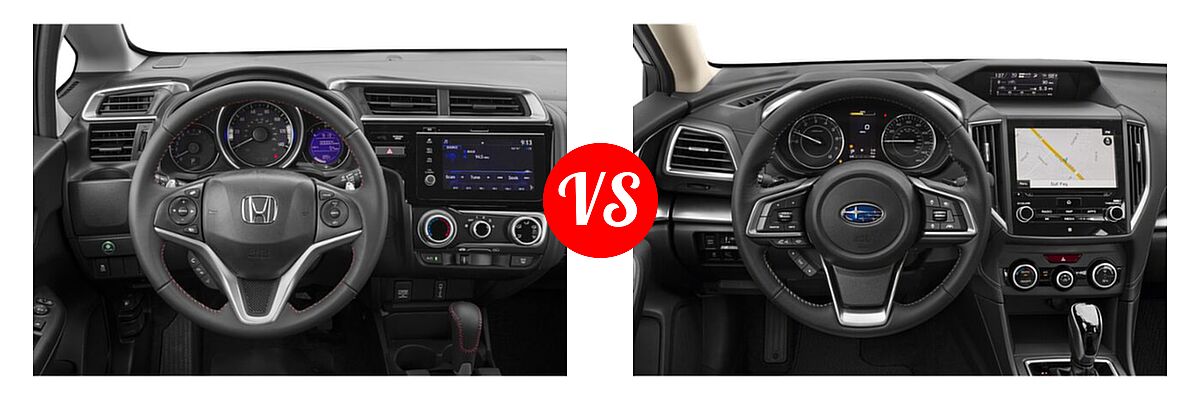 2019 Honda Fit Hatchback Sport vs. 2019 Subaru Impreza Hatchback Limited - Dashboard Comparison
