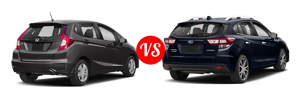 2019 Honda Fit Hatchback LX vs. 2019 Subaru Impreza Hatchback Limited - Rear Right Comparison