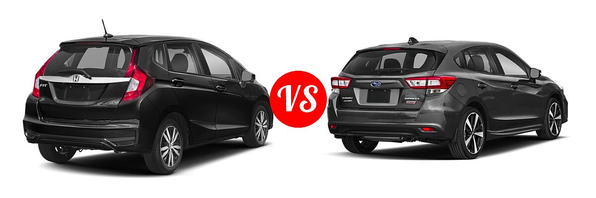2019 Honda Fit Hatchback EX vs. 2019 Subaru Impreza Hatchback Sport - Rear Right Comparison