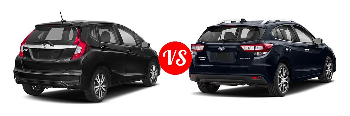 2019 Honda Fit Hatchback EX vs. 2019 Subaru Impreza Hatchback Limited - Rear Right Comparison