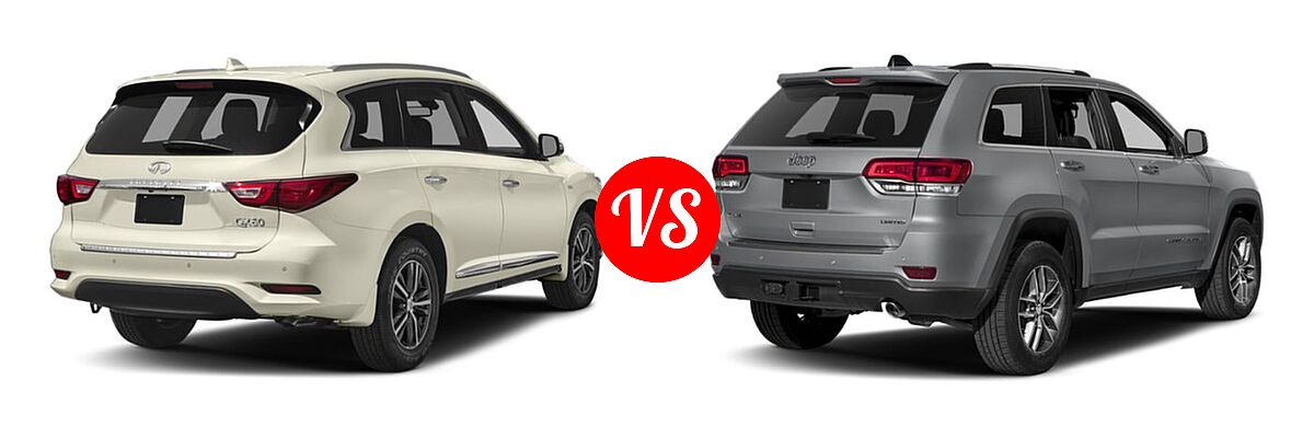 2019 Infiniti QX60 SUV LUXE / PURE vs. 2019 Jeep Grand Cherokee SUV Limited X - Rear Right Comparison