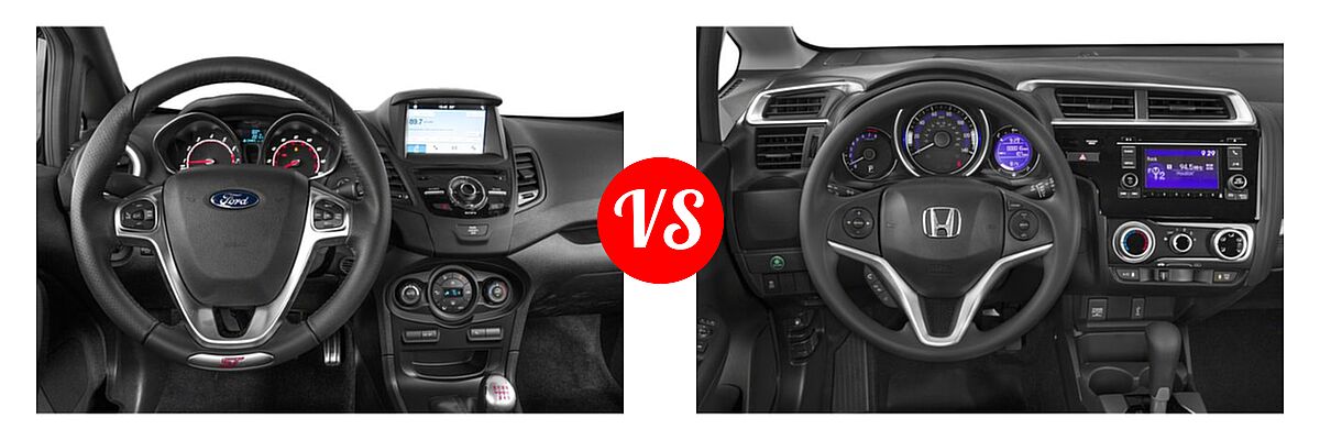 2019 Ford Fiesta Hatchback ST / ST Line vs. 2019 Honda Fit Hatchback LX - Dashboard Comparison
