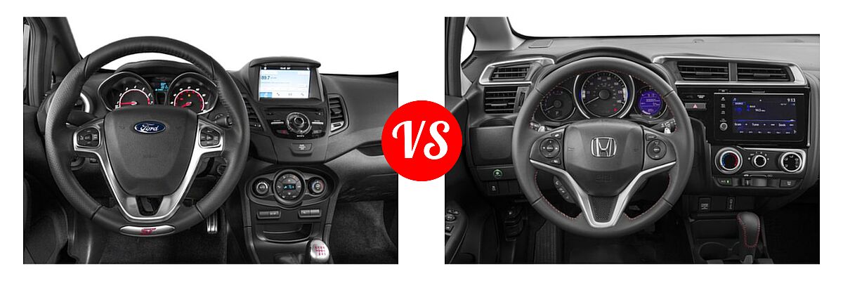 2019 Ford Fiesta Hatchback ST / ST Line vs. 2019 Honda Fit Hatchback Sport - Dashboard Comparison